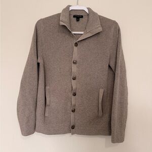 Beige Button-Up Cardigan